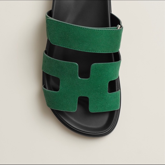 HERMES CHYPRE Vert Électrique SANDALS SIZE 38 - Picture 3 of 4